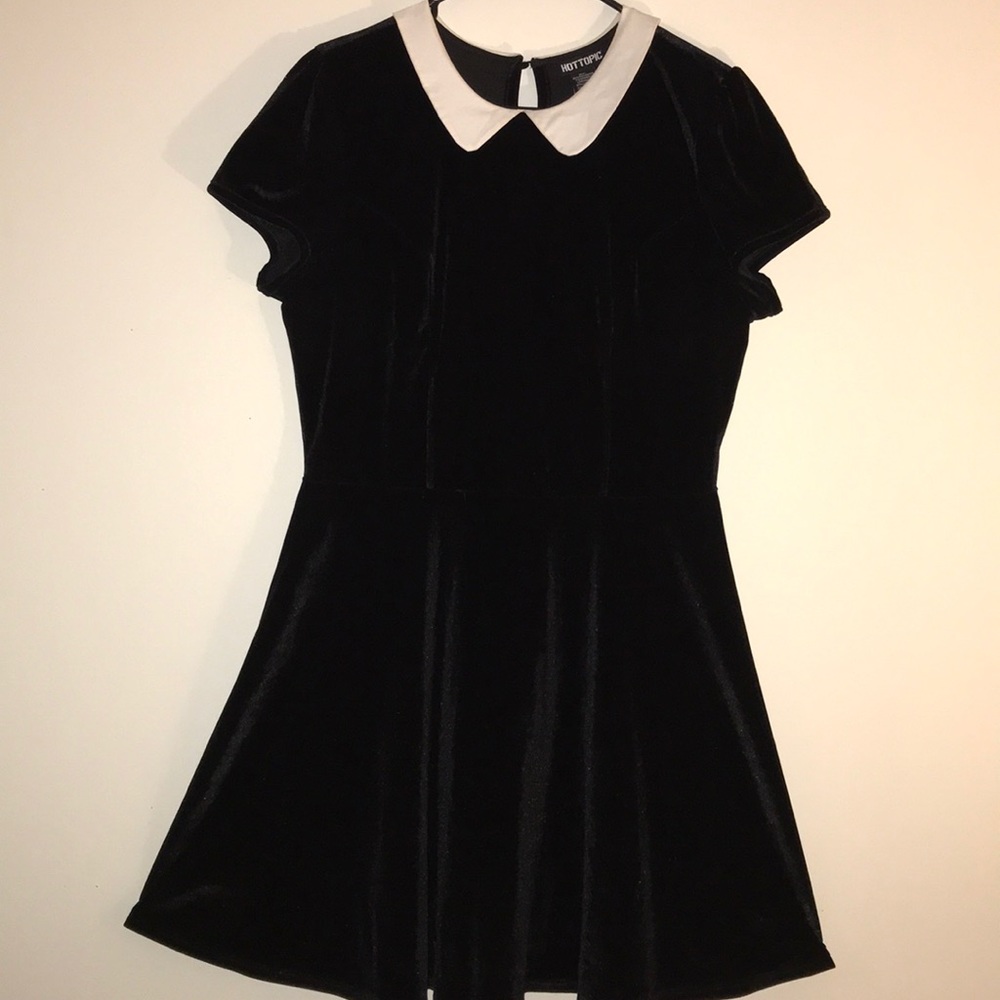 Schoolgirl Velvet Skater Dress From Hot Topic